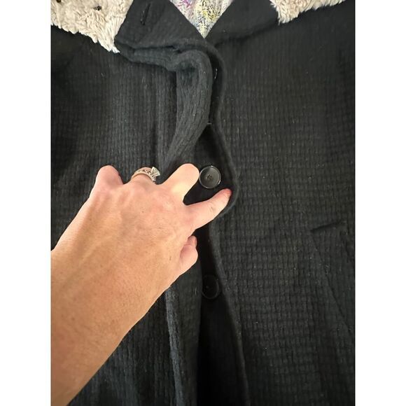 Mob Wife Old Money VINTAGE Women’s Size 40 Wool Blend Faux Fur Mid Length Jacket - Picture 4 of 16